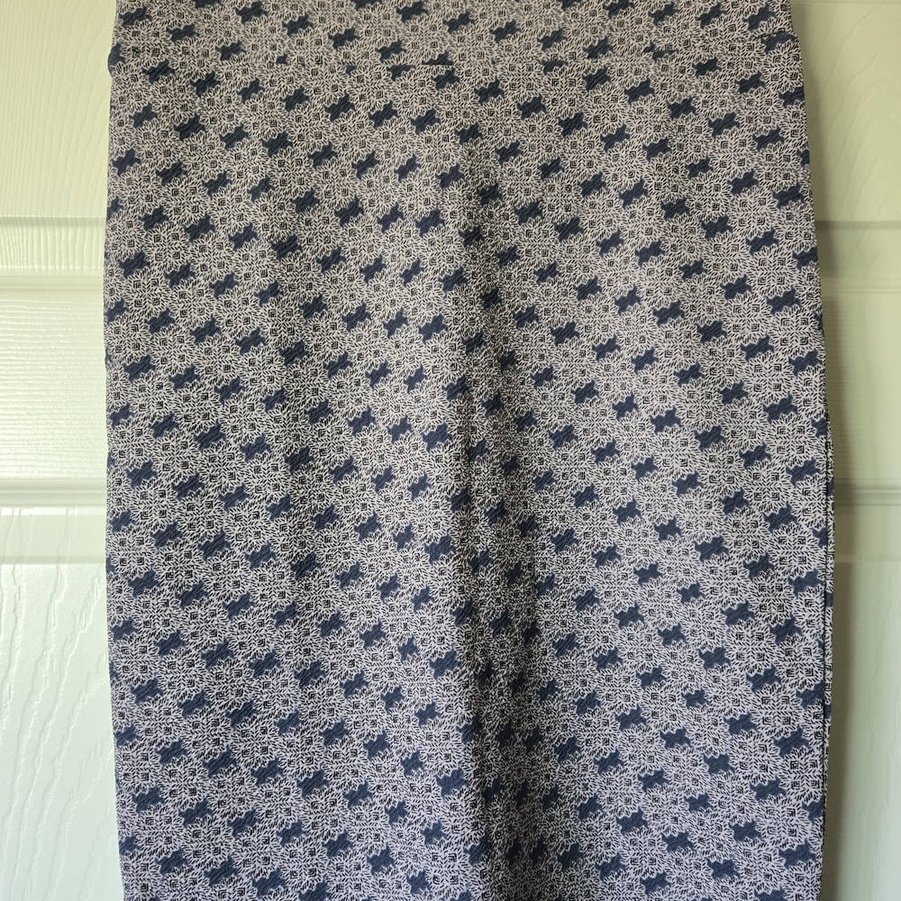 LuLaRoe Navy and White Geometric Midi Skirt